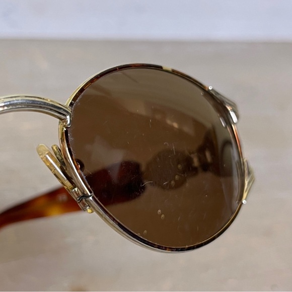 Vintage Fendi Italy Steampunk Sunglasses FS 119 G.E.P. Gold & Tortoise Y2K 90s - Picture 16 of 16